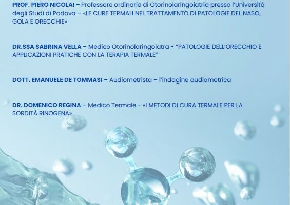 Convegno “Le cure termali nel trattamento di patologie del naso, gola e orecchie”
