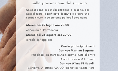 Insieme oltre il silenzio: due serate dedicate alla prevenzione del suicidio